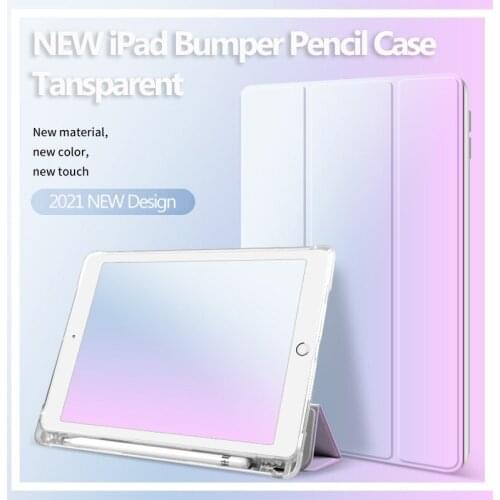 For IPad Air 4 Pro 11 10.5 Case with Pencil Holder transparent Cover for iPad Air 1 2 2017 2018 9.7 Air 3 Pro 10.5 Mini 5 Case