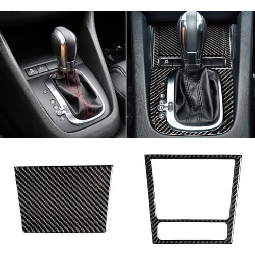 For VW Golf 6 MK6 2010 2011 2012 2013 Car Carbon Fiber Interior Center Console Gear Shift Panel Ashtray Box Frame Cover Trim