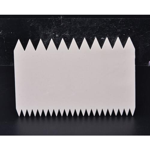Double-side Sawtooth Edge Cake Scraper Smoothing Cake Mold DIY Cake Decorating Cutter Kitchen Tool On Sale