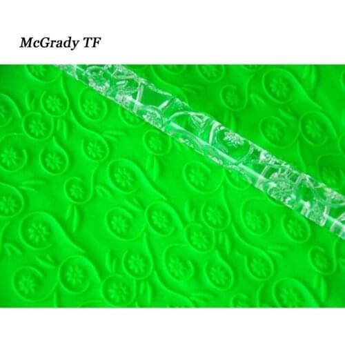 Cake Design Tools Acrylic Rolling Pin Non-stick Roller for Fondant Color Transparent Rolling Pin