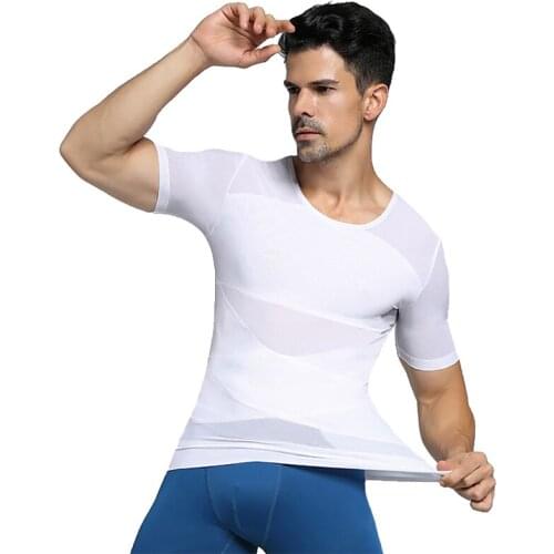 Men Waist Trainer Body Shaper Tops Tummy Control Shapewear White Seamless Belly Weight Loss Underwear Black Breathable Lingerie