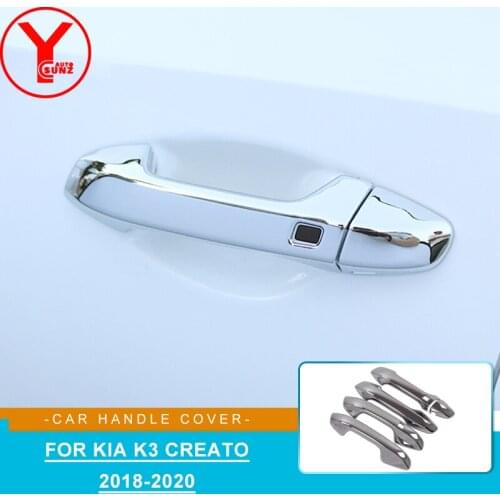 Outer Door Handle Bowl Cover Chrome Molding Overlay Garnish Protector For Kia K3 Creato 2018 2019 2020 Car Styling Accessories