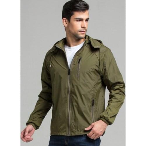 Waterproof Jacket 2020 Autumn Mens Hooded Jackets Slim Long Sleeve Homme Trendy Windbreaker Coat Brand Clothing Drop Shipping