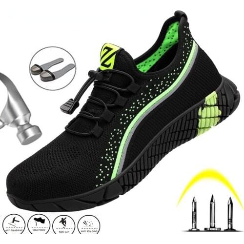 Men Work Safety Shoes Anti-puncture Working Sneakers Male Indestructible Work Shoes Men Boots Lightweight Men Shoes Safety Boots