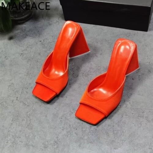 New Candy Color Platform Women Slippers Summer Mules Jelly Shoes Woman Slides Brand Shoes High Heel Gladiator Women Sandals 2021