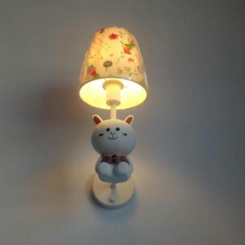 Childrens Room Cartoon Bear Wall light kid lighting Boy Girl Room Bedroom Wall sconc Bedside Lamp Rabbit Wall Lights For Home