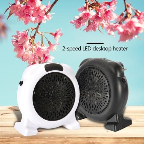 2 Speed LEDDesktop Heater PTC Mini Portable Plug-in Personal Space Warmer Household Indoor Rapid Heating Device