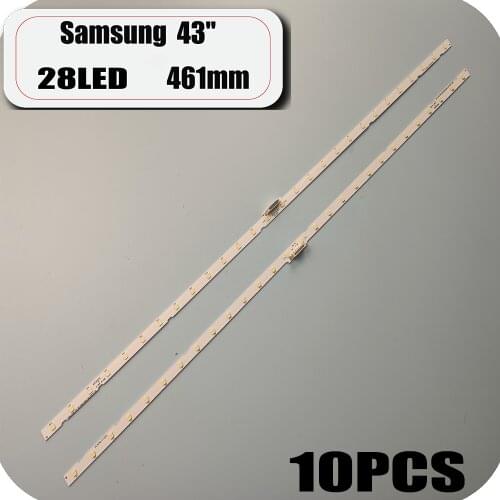 Nova 10 PCS LED tira conduzida luz de fundo para Samsung UE43NU7100UAOT_43_NU7100F UE43NU7120U UE43NU7170U BN96-45954AUE43NU7100