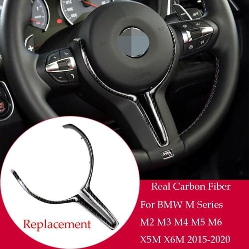 Carbon Fiber Replace Steering Wheel Trim For BMW M Series M2 M3 M4 M5 M6 X5M X6M