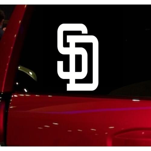 Padres baseball game Auto Window Sticker Decal for Car Truck Suv Decal 5.5'' Car Window Vinyl Die Cut Sticker White/Black