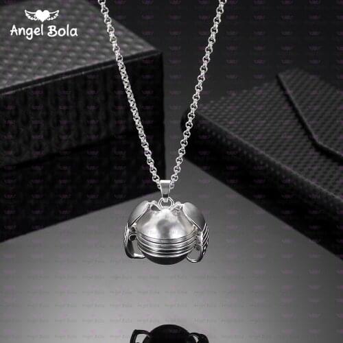 Silver color Magic Photo Pendant Memory Floating Locket Necklace Plated Angel Wing Flash Box Fashion Album Box Necklace