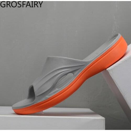 Slippers Mens Large Size 38-49 Summer Wear Flip-flops Household Bathroom Non-slip Shoes Beach Shoes EVA Light-soled Mens Shoes