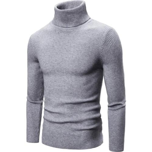 Sweater Man Solid Color Warm Casual Knitted Men Pullover Sweaters