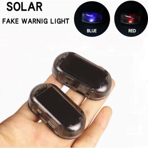 Universal Car Solar Energy Warning light LED Flash Light Car Power Alarm Lamp Security Warning Anti-Theft Flash Blinking Caution