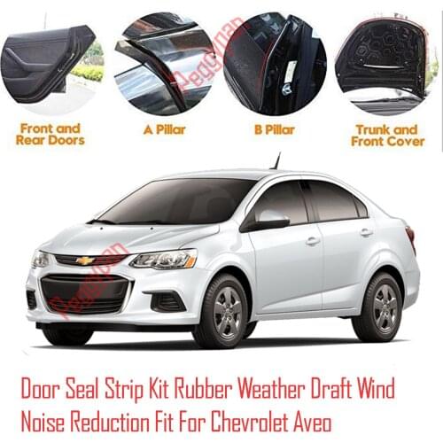 Door Seal Strip Kit Self Adhesive Window Engine Cover Soundproof Rubber Weather Draft Wind Noise Reduction For Chevrolet Aveo