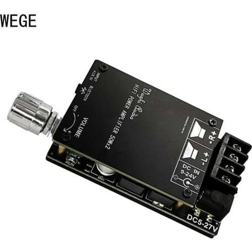 WEGE 502C 1002L 1002 50W*2 100W*2 TPA3116D2 Digital Audio Power Amplifier Board Stereo BT 5.0 HIFI Music AMP AUX Home Theater