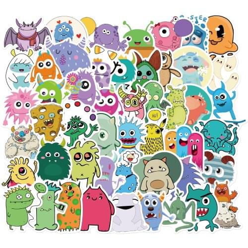 10/50pcs Cartoons Cute Little Monster sticker Graffiti DIY Motorcycle Skateboard Notebook Suitcase Waterproof Sticker Decal