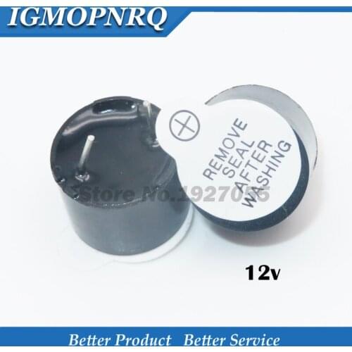 10pcs 12v Active Buzzer Magnetic Long Continous Beep Tone 12*9.5mm NEW