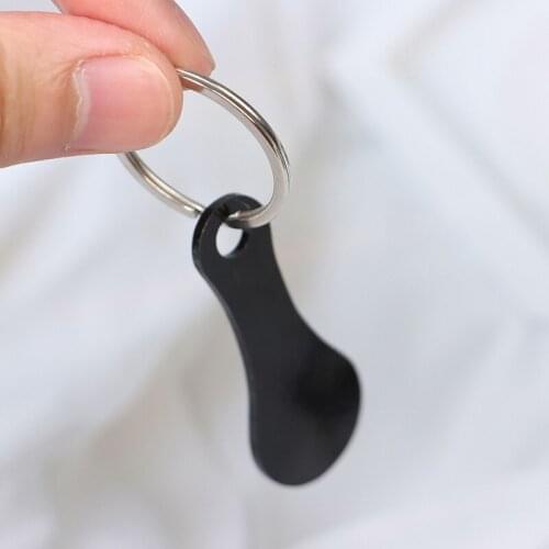 2PCS Metal Aluminum Alloy Key Ring Shopping Trolley Tokens Key Chains Accessories Decor Key Hook Keyrings Gift Wholesale