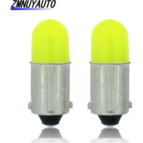 2pcs LED BA9S T4W 363 1895 233 H6W Round 3D COB LED Car Interior Lights License Plate Door Reading Lamp Auto 6000K White 12V