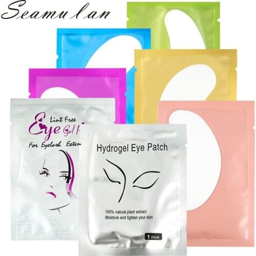 50/100pairs/lots Eyelash Extension Patch Hydrogel Gel Eye Patches for Eyelash Extension makeup Grafted Eyelash Under The Eye Pad