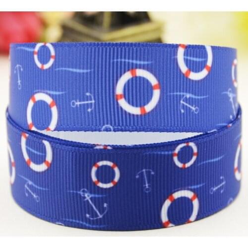 22mm 25mm 38mm 75mm Anchor Cartoon printed Grosgrain Ribbon party decoration 10 Yards X-02969