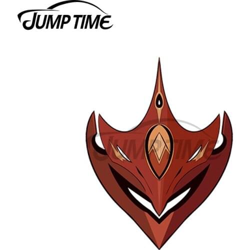 JumpTime 13 x 4.3cm For Tartaglias Mask Auto Decal Fashion Occlusion Scratch Anime Car Stickers Suitable for Fold GTR EVO SX