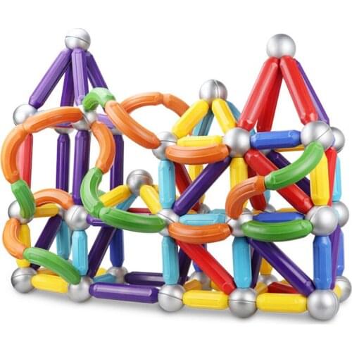 Large Magnet Toy Magnetic Stick And Metal Ball Magnetic Building Blocks Building Children Design Toy Gift 25/36pcs