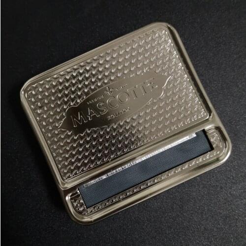 Portable Metal Cigarette Case Manual Cigarette Roller tobacco machine use accessories 70mm rolling paper gadgets for men gift