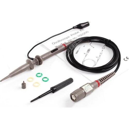 Hantek Oscilloscope Probes PP-150 100MHz 1X 10X Digital Multimeter Osciloscopio Clip Probes Diy Oscillograph Accessories
