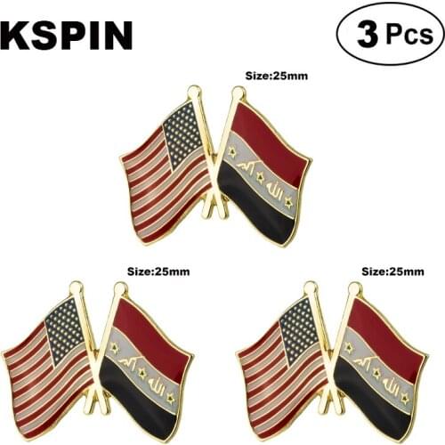 U.S.A.& Iraq Frendship Lapel Pin Brooches Pins Flag badge Brooch Badges