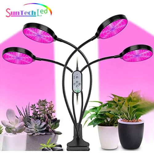 Suntech,Full Spectrum Phytolamps,5V USB LED Grow Light With Timer, Desktop Clip Phyto Lamps for Plants Greenhouse Lights