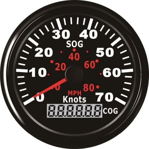 85mm GPS Speedometer Stainless Waterproof Gauge 70Knots 80MPH Speed for Car Motorcycle Boat 12V 24V with Backlight speed sensor