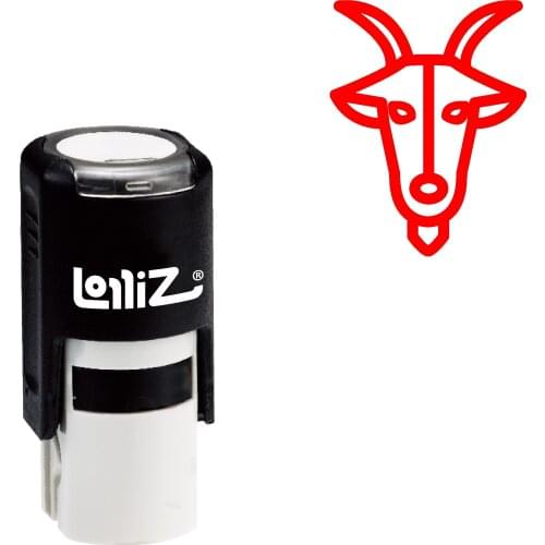 LolliZ Greek Astrology Symbol - Capricorn (The Mountain Goat) Self-Inking Rubber Stamp
