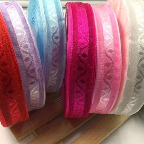 8 Yards 1 roll 20mm width Jacquard yarn organza ribbon gift packing belt webbing wedding party decoration supplies diy crafts