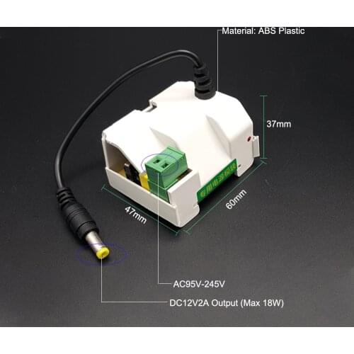 Mini Size Power Module DC12V2A 24W Power Adapter for CCTV Security Camera Mounting Bracket All in one Professional Power Supply
