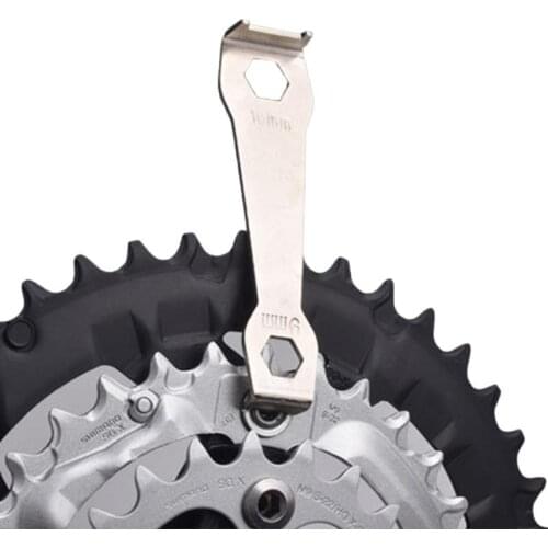 MTB Bike Road Bicycle Sprocket Nut Chain Wrench Crankcase Disassembly Spanner Chainwheel Dismounting Tool