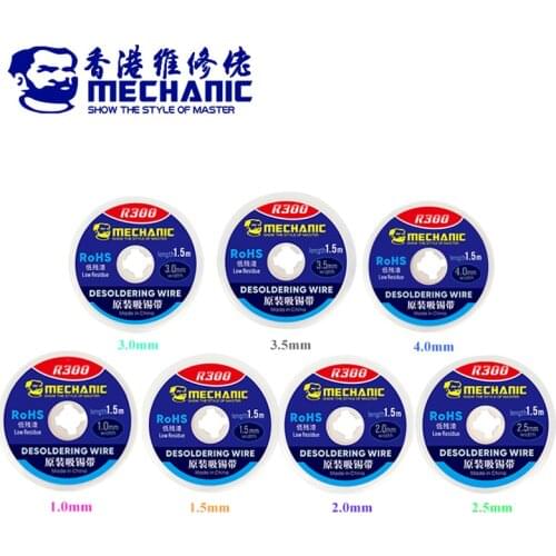 MECHANIC Solder Wick 1.0mm 1.5mm 2.0mm 2.5mm 3.0mm 3.5mm 4.0mm Desoldering Braid Wire Tin Remover BGA Welding Soldering Tools