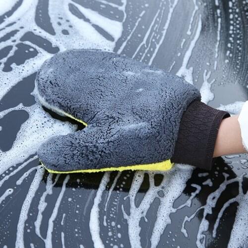 Car Washing Gloves Cleaning Mitt Wash Glove Maintenance Soft Coral Fleece Car Washing Brush Cloth For Motorcycle Auto Home