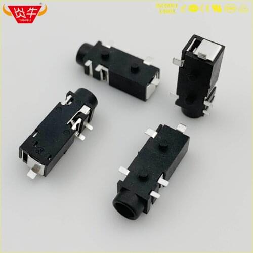PJ328 3.5mm 5PIN SMD SMT STEREO AUDIO SOCKET HEADPHONE CONNECTOR HEADPHONE SOCKET TWO CHANNEL PC VERTICAL INSTALLATION PJ-328