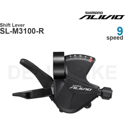 SHIMANO ALIVIO M3100 9V Shifter RAPIDFIRE PLUS - Right Shifting Lever - Clamp Band - 9-speed MTB bike Original parts