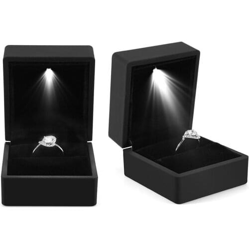 LED Ring Box Creative Illuminated Ring Box for Marriage Proposal Ring Box with LED Interior Lighting for Engagement Wedding