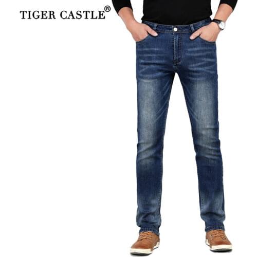 Мужские модные джинсы TIGER CASTLE China At AliExpress