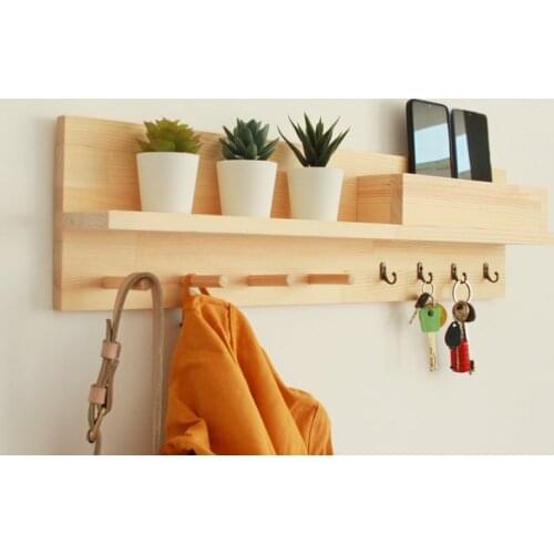 Coat rack with shelf, Key Holder for Wall, mail organizer