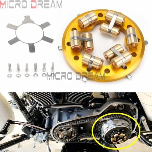 Gold Vintage Motorcycle Variable Pressure Clutch Plate for Harley Big Twin 1998-2016 Dyna Electra Glide Fatboy Switchback FLD