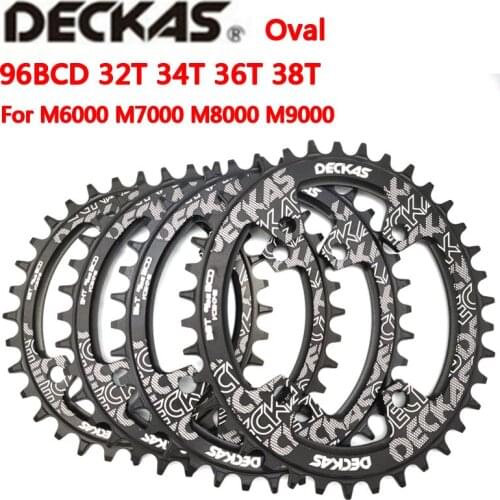 Deckas oval ChainringMTB Mountain bike bicycle chain ring BCD 96mm 32/34/36/38T plate 96bcd for 7-11 speed M7000 M8000 M9000