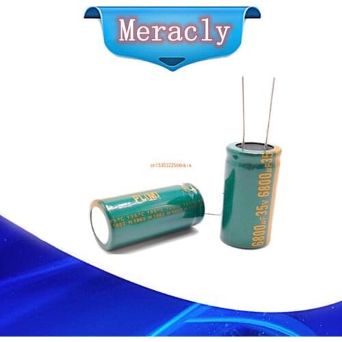 1pcs/lot H096 35v 6800UF aluminum electrolytic capacitor size 18*35 6800UF35V 20