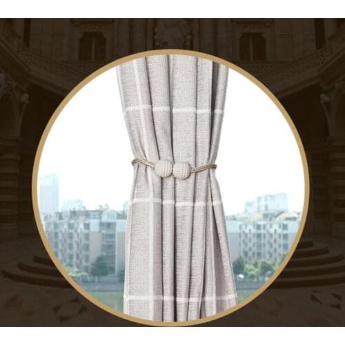 1Pc Magnetic Curtain Buckle Curtain Tieback Rope Buckle Faux Pearl Holder Strap Curtain Decorative Accessories Home Decoration