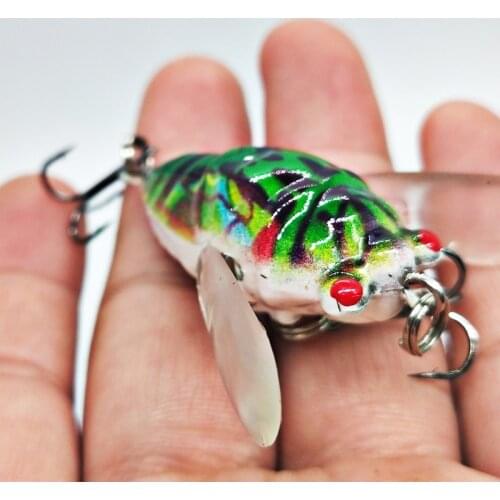 1PCS Pesca Bionic Insect Popper Fishing Lures 5cm 6g Simulation Cicada Wing Topwater Wobbler Artificial Hard Bait Crankbaits