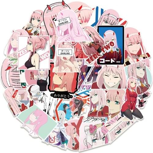 10/30/50PCS Anime DARLING In The FRANXX Stickers Waterproof PVC Laptop Luggage Guitar Car Skateboard VSCO ZERO TWO Sticker Kids